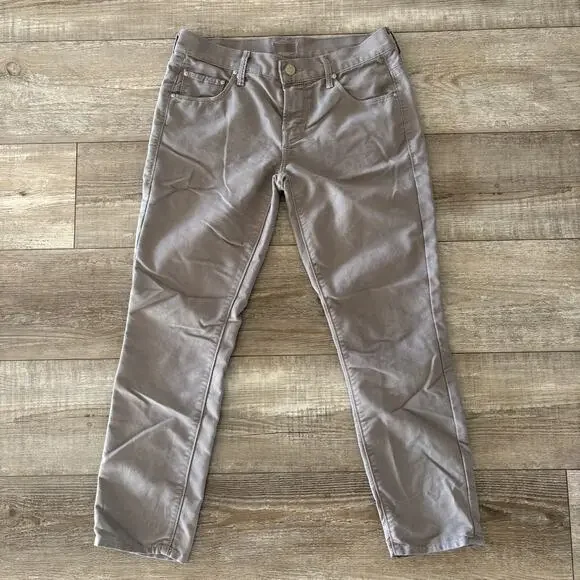 MOTHER Jeans | Size 25 (Actual 28) Grey Skinny, Not Skinny Cropped Stretch Denim - Picture 1 of 11